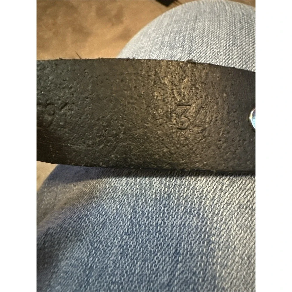 Black Leather Belt with OSU Oklahoma State University Conchos Size 34